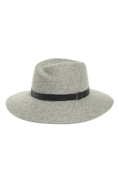 Rag & Bone Zoe Wool Fedora - Grey In Light Heather Grey