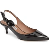 Tabitha Simmons Rise Bow Slingback Pump In Black Patent