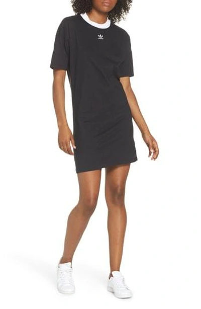 Adidas Originals Trefoil T-shirt Dress In Black