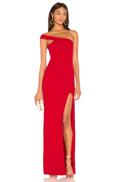 Nookie X Revolve Mila Gown In Red. In Flame