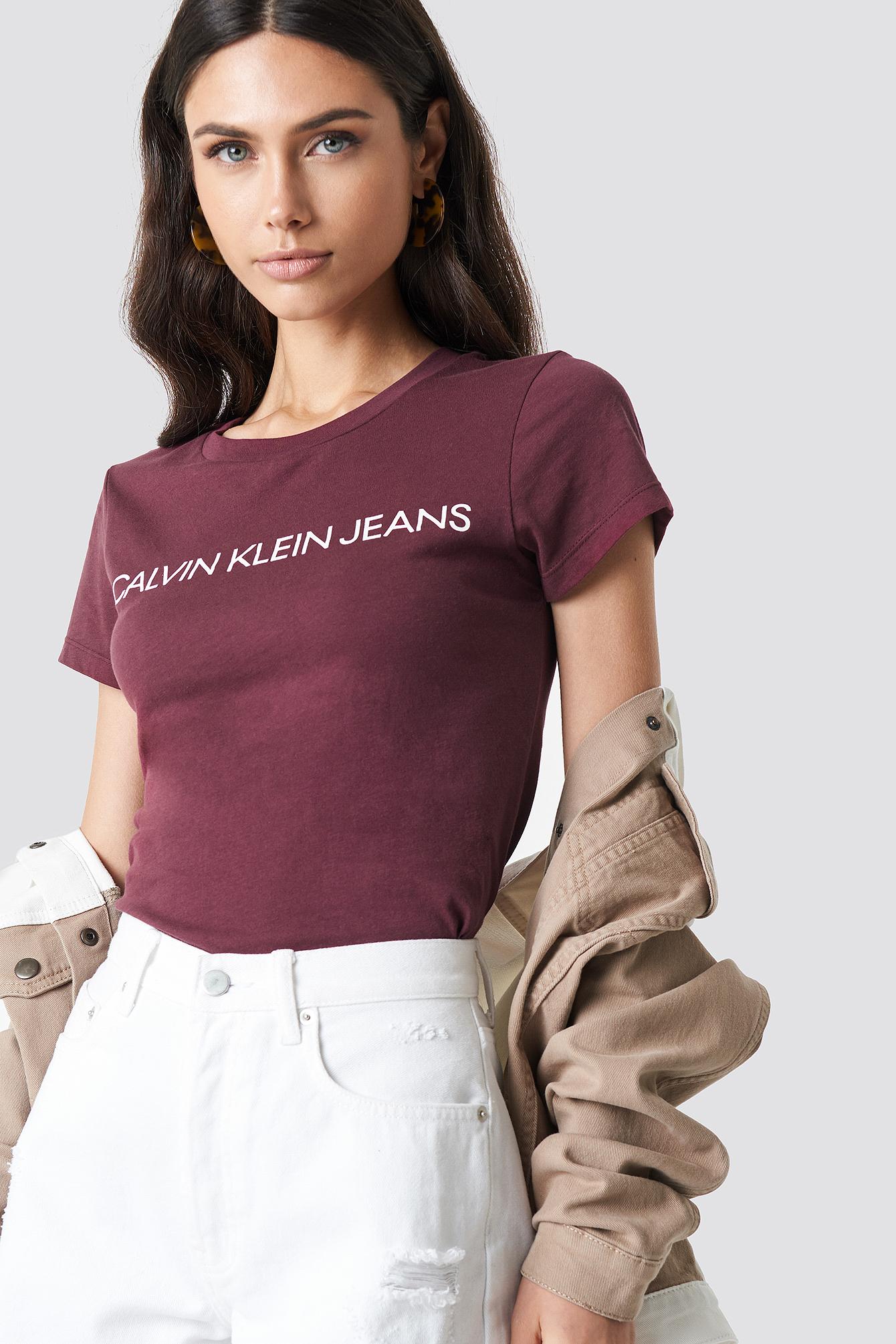 calvin klein institutional logo slim fit tee