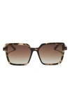Diff Esme 53mm Gradient Square Sunglasses In Brown Gradient