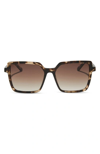 Diff Esme 53mm Gradient Square Sunglasses In Brown Gradient