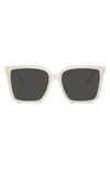 Burberry 57mm Square Sunglasses In Milky Ivory