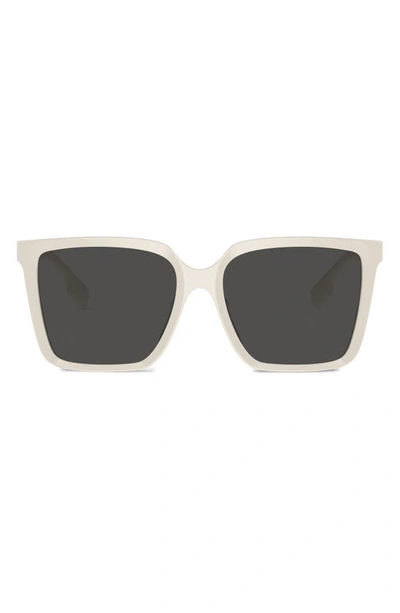 Burberry 57mm Square Sunglasses In Milky Ivory