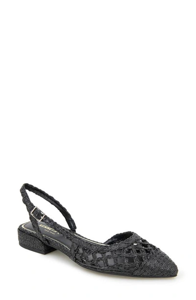 Kenneth Cole New York Women's Cayla Crochet Block Heel Slingback Pumps In Black