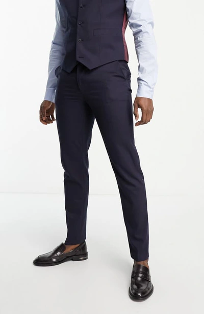 Asos Design Slim Fit Suit Trousers In Navy