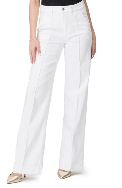 Paige Sasha High Waist Wide Leg Trouser Jeans In Crisp White