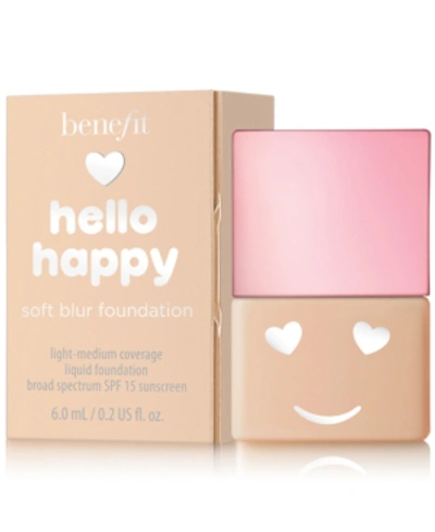 Benefit Cosmetics Hello Happy Soft Blur Foundation Mini 4 0.2 oz/ 6 ml In Shade 4 - Medium Neutral