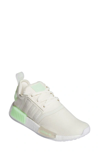 Adidas Originals Nmd R1 Sneaker In Cream/ Cream/ Semi Green