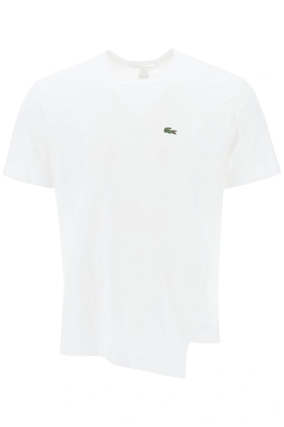 Comme Des Garçons Shirt X Lacoste Asymmetrical T Shirt In White