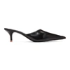 Acne Studios Black Offset Kitten Heel Mules