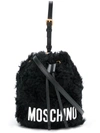 Moschino Furry Satchel Bag  In Black