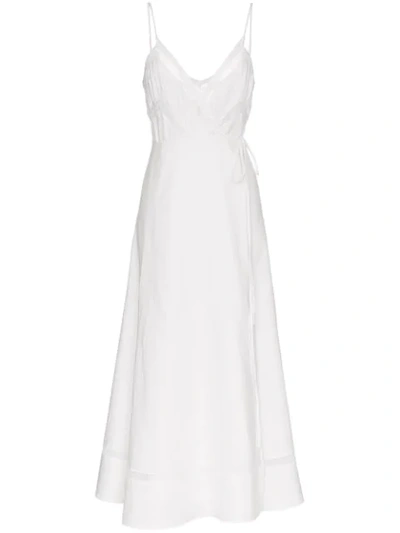 Reformation Daria Wrap Over Maxi Dress In White