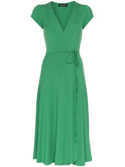 Reformation Becca Wrap Midi Dress - Green