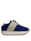 Marni Big Foot Low-top Trainers In White + Bluette