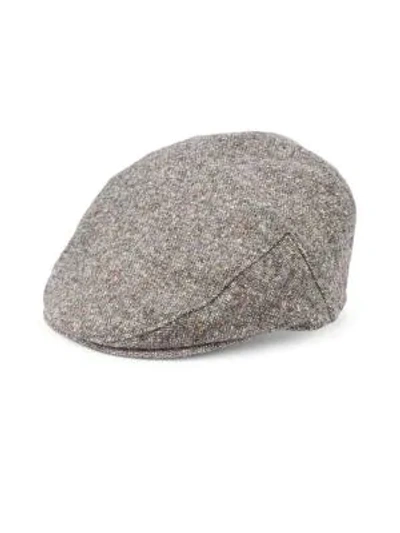 Saks Fifth Avenue Collection Tweed Ivy Cap With Ear Flaps In Grey