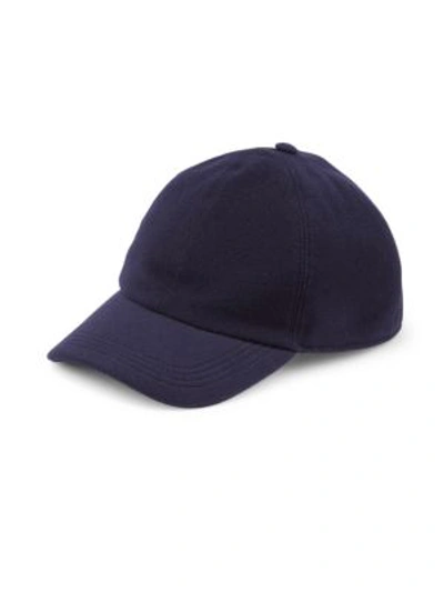 Saks Fifth Avenue Collection Baseball Hat With Ear Flaps In Navy