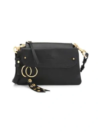 See By Chloé See By Chloe Phill Leather Crossbody In Black/gold