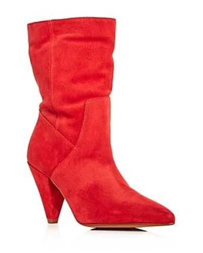 Kenneth Cole Women's Labella Suede High-heel Booties In Red