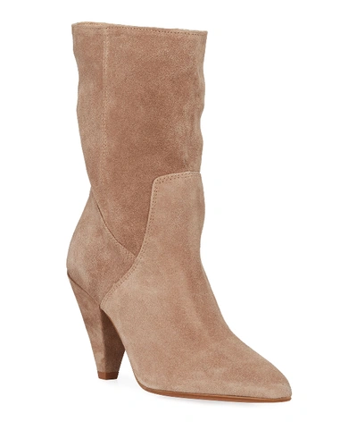 Kenneth Cole Women's Labella Suede High-heel Booties In Buff