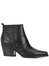 Sam Edelman Winona Genuine Calf Hair Bootie In Black Leather