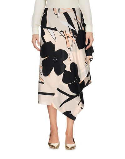 Marni Midi Skirts In Beige