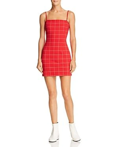 Tiger Mist Take On Plaid Dress In Red