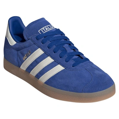 Adidas Originals Blue Italy National Team Team Gazelle Shoes In Bluebird/bluebird/white