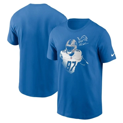 Nike Aidan Hutchinson Blue Detroit Lions Player Graphic T-shirt
