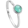 Monica Vinader Siren Sterling Silver And Amazonite Small Stacking Ring In Nero