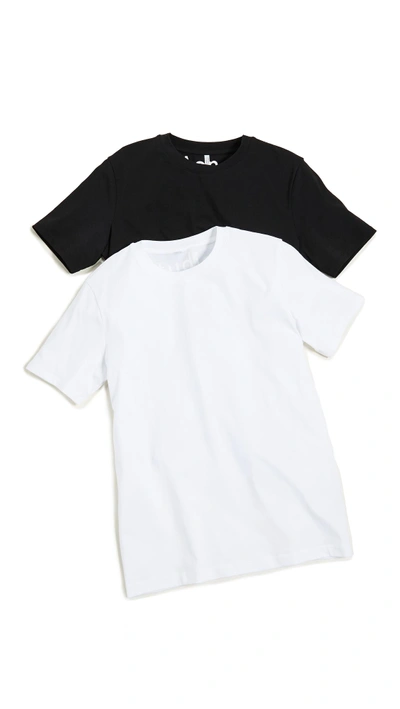 Acne Studios Taline 2 Pack T-shirts In Optic White/black