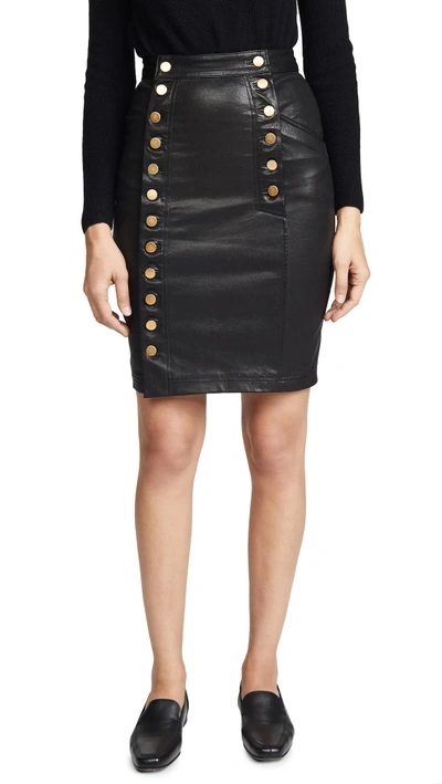 Marissa Webb Nell Stretch Leather Skirt In Black