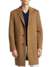 Saks Fifth Avenue Collection Classic Buttoned Topcoat In Vicuna