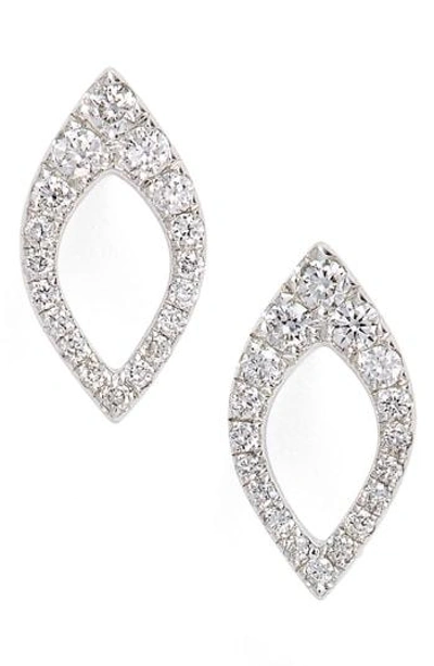 Dana Rebecca Designs Marquise Diamond Studs In White Gold