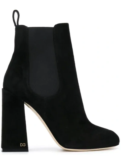Dolce & Gabbana Heeled Ankle Boots In Black