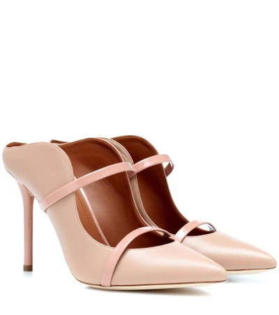 Malone Souliers Maureen Leather Mules In Rosa