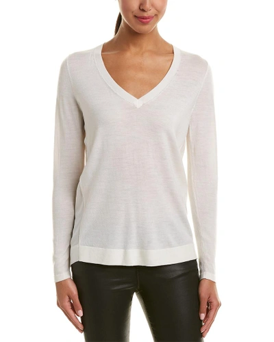 Reiss Sally Wool & Silk Sweater In White