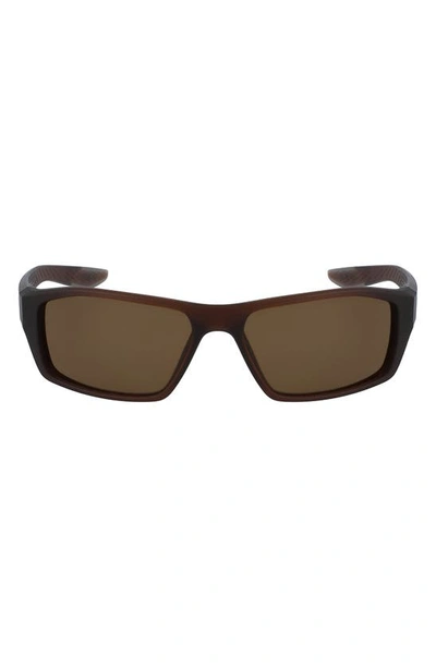 Nike 59mm Brazen Shadow Rectangle Sunglasses In Brown