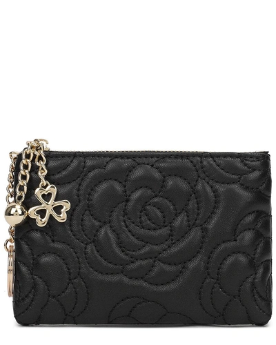 Tiffany & Fred Paris Quilted Leather Wallet In Black