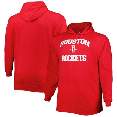Profile Red Houston Rockets Big & Tall Heart & Soul Pullover Hoodie