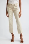 L Agence Milana Stovepipe Ankle Straight Leg Jeans In French Vanilla