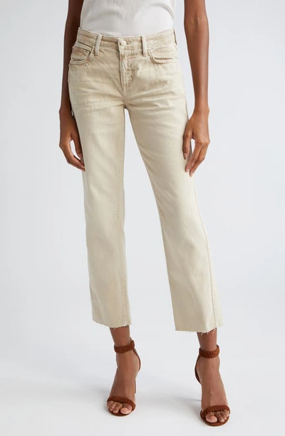 L Agence Milana Stovepipe Ankle Straight Leg Jeans In French Vanilla