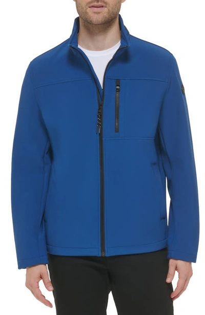 Calvin Klein Softshell Jacket In Blue Edge