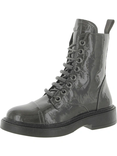 Dkny Katlyn Womens Lace Up Block Heel Combat & Lace-up Boots In Pink