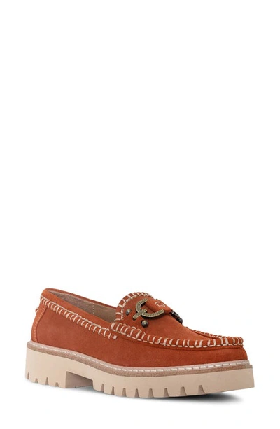 Donald Pliner Bit Loafer In Terracotta