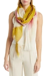 Nordstrom Print Modal & Silk Scarf In Pink Magnolia Bloom