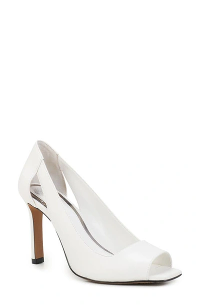 Vince Camuto Lizanie Open Toe Pump In White