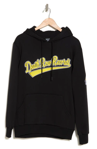 Death Row Records Baseball Embroidered Hoodie In Black