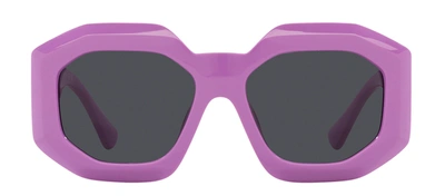 Versace Ve 4424u 536687 Geometric Sunglasses In Purple
